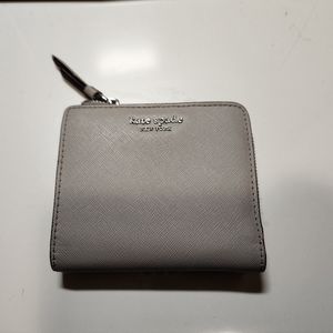 EUC Kate Spade wallet light grey